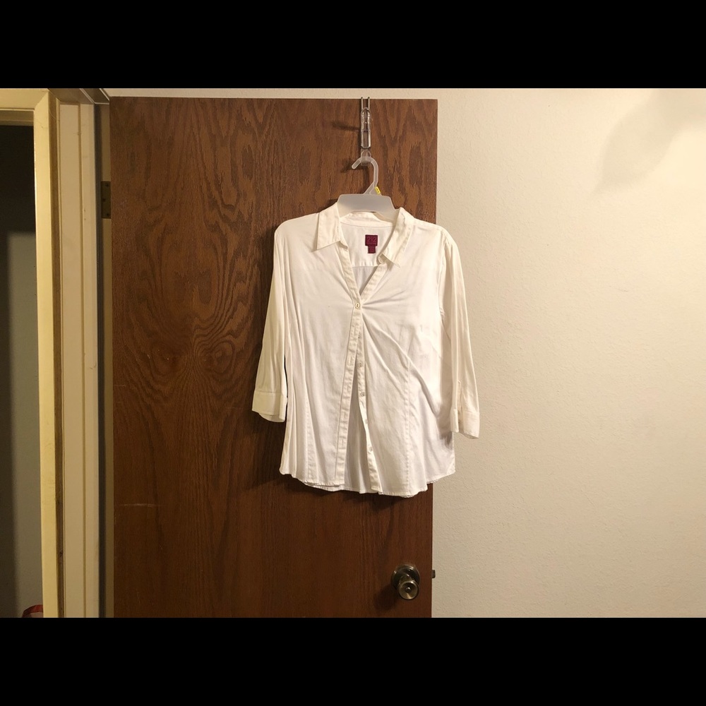 212 Collection PXL white button-up shirt